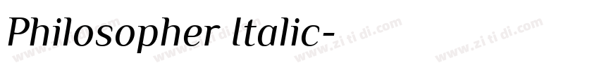 Philosopher Italic字体转换